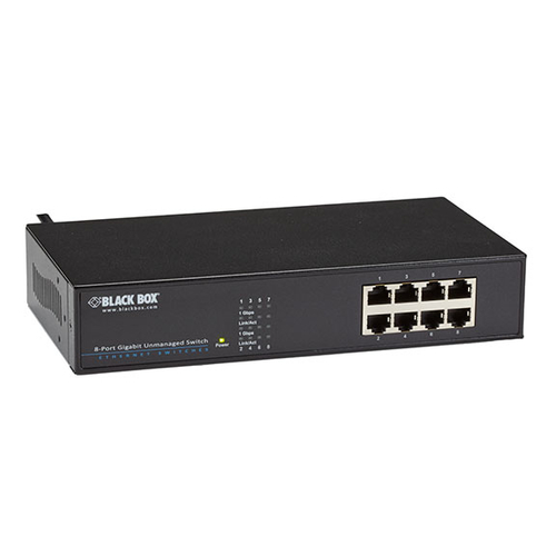 Black Box LGB408A-R2 commutateur réseau Non-géré Gigabit Ethernet (10/100/1000) Noir