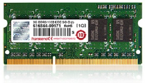 Transcend 8GB PC3-12800 module de mémoire 8 Go 1 x 8 Go DDR3 1600 MHz ECC