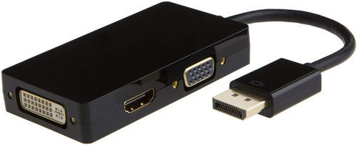 3N1DP2HVDK-AX Axiom 3-in-1 DisplayPort to HDMI, VGA and DVI Video Adapter - Black