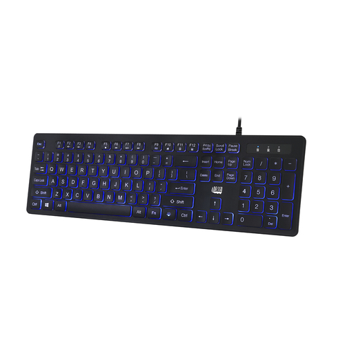 AKB-139EB Adesso 2X Large Print , on and off  Illiminated BackLight USB Keyboard,  Interne