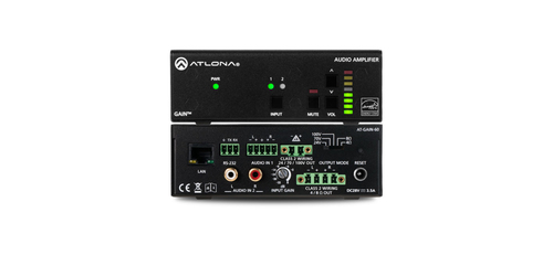 AT-GAIN-60 ATLONA 60W AMPLIFIER 4/8 OHM X2 24V/70V/100V X1 PLENUM RATED