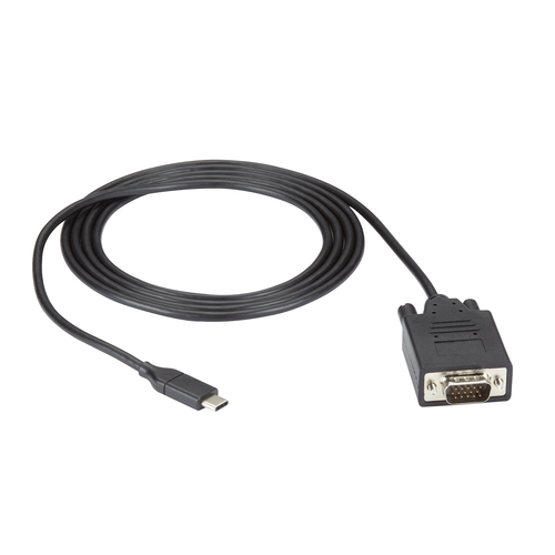 Black Box VA-USBC31-VGA-006 câble VGA 1,8 m VGA (D-Sub) USB C Noir