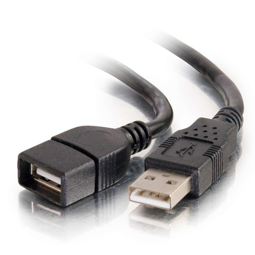 52108 C2G 3 m Rallonge de câble USB 2.0 mâle A vers femelle A - Noir. Longueur de câble: 3 m, Connecteur 1: USB A, Connecteur 2: USB A, Version USB: USB 2.0, Couleur du produit: Noir