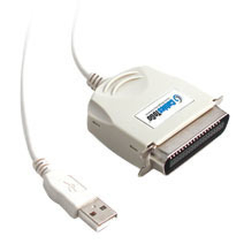 16898 C2G Port Authority USB IEEE-1284 Parallel Printer Adapter Cable 6ft. Cable length: 1.83 m, Connector 1: USB A, Connector 2: Centronics 36. Weight (imperial): 0.544 kg (1.2 lbs)