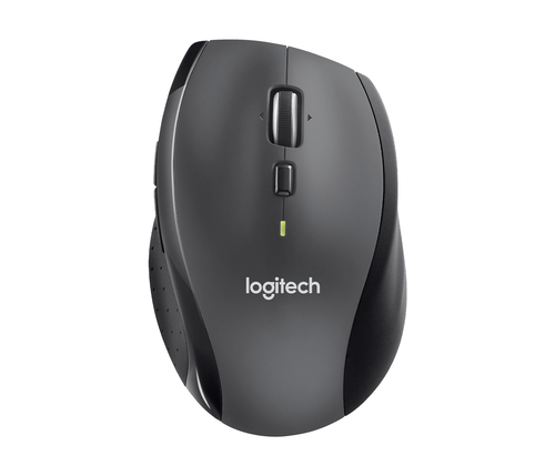 910-001935 Logitech  Marathon Mouse M705 lets you power on... and on. It uses less than half the power of comparable mice, so you'll go up to three full years between battery changes