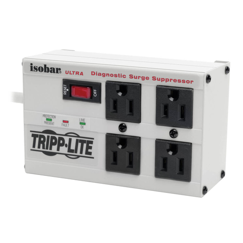 ISOBAR4 ULTRA IsoBar 4 Ultra surge suppressor safeguards your equipment against damaging lightning and surges with the highest protection available, up to 2200 joules!