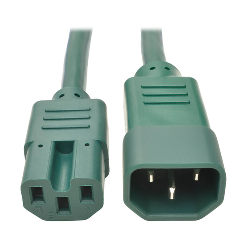 P018-003-AGN CORD 15A 14 AWG C14 C15 GREEN