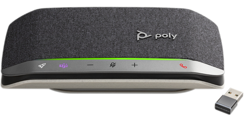 POLY Sync 20+ haut-parleur Universel Bluetooth Noir, Argent