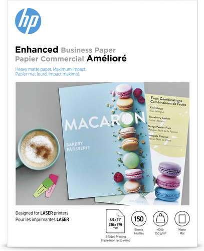 Q6543A HP Laser Matte Brochure Paper 150 gsm-150 sht/Letter/8.5 x 11 in papier jet d'encre