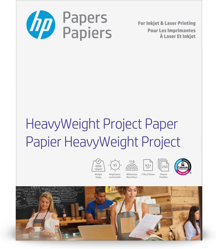 Z4R14A Hp 40-lb heavyweight project paper/250 sheet/letter/8.5 x 11 in papier jet d'encre