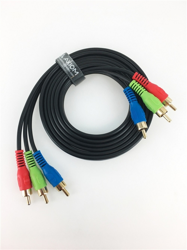 3RCACVMM06-AX Axiom rca 1.8m composante (ypbpr) câble vidéo 1,8 m 3 x rca noir