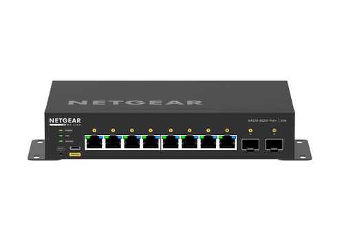 GSM4210PX-100NAS Netgear av m4250-8g2xf-poe+ full mngd swch géré l2/l3 gigabit ethernet (10/100/1000) connexion ethernet, supportant l'alimentation via ce port (poe) noir