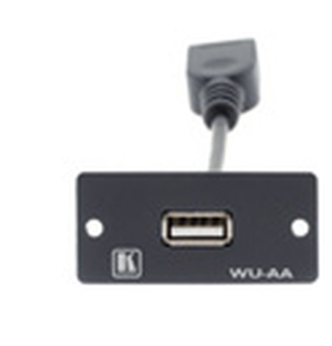 WU-AA(G) Kramer electronics wall plate insert - usb (a/a) boitier de prise de courant noir