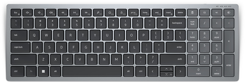 KB740-GY-R-US Dell kb740 clavier rf sans fil + bluetooth anglais gris, noir