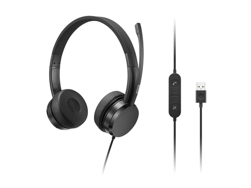 4XD1K18260 Lenovo 4xd1k18260 écouteur/casque avec fil arceau musique/quotidien usb type-a noir