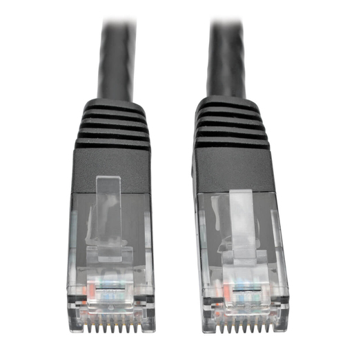 Tripp Lite N200-010-BK Cat6 Gigabit Molded (UTP) Ethernet Cable (RJ45 M/M), PoE, Black, 10 ft. (3.05 m)