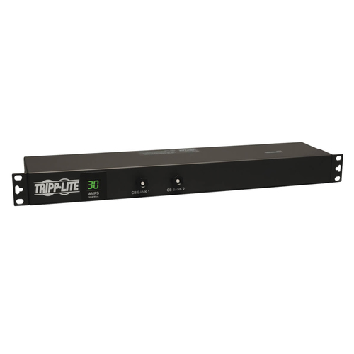 Tripp Lite 2.9kW Single-Phase Metered PDU, 120V Outlets (12 5-15/20R), L5-30P, 15ft Cord, 1U Rack-Mount