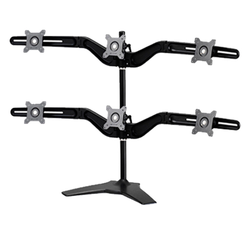 Amer AMR6S monitor mount / stand 61 cm (24") Black Desk