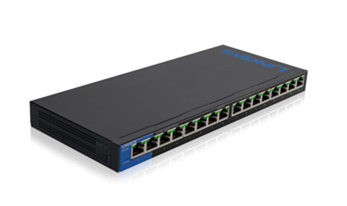 Linksys LGS116P network switch Unmanaged Gigabit Ethernet (10/100/1000) Power over Ethernet (PoE) Black