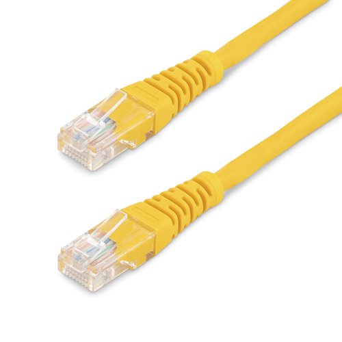 StarTech.com 15 ft Cat5e Yellow Molded RJ45 UTP Cat 5e Patch Cable - 15ft Patch Cord