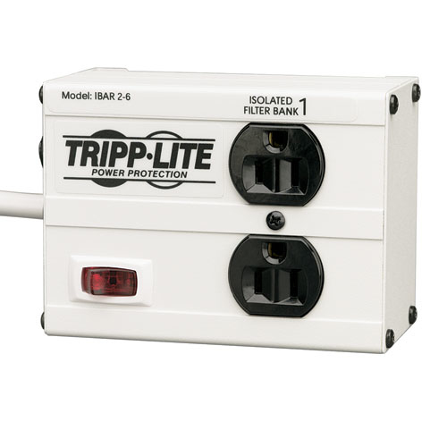 Tripp Lite IBAR2-6D surge protector Black, Grey 2 AC outlet(s) 120 V 1.83 m