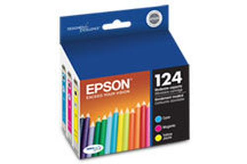 Epson 124 Color Sensormatic ink cartridge 3 pc(s) Original Standard Yield Cyan, Magenta, Yellow