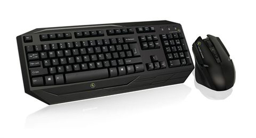 iogear Kaliber Gaming Combo keyboard Mouse included RF Wireless Black