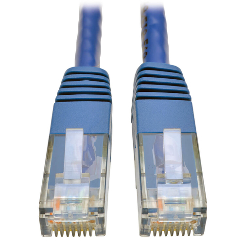 Tripp Lite N200-006-BL Cat6 Gigabit Molded (UTP) Ethernet Cable (RJ45 M/M), PoE, Blue, 6 ft. (1.83 m)