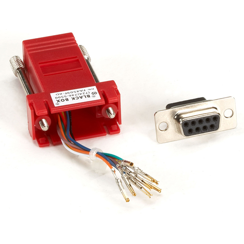 Black Box FA4509F-RD cable gender changer RJ-45 DB9 Red