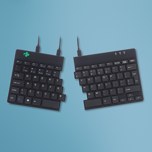 R-Go Tools Split R-Go Break ergonomic keyboard, QWERTY (US), wired, black