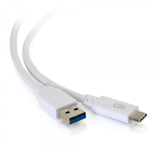 C2G 1.8m USB-C® to USB-A SuperSpeed USB 5Gbps Cable M/M - White