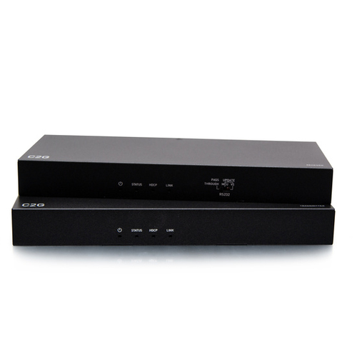 C2G HDMI® HDBaseT + 3.5mm, USB-B to A, and RS232 over Cat Extender Box Transmitter to Box Receiver - 4K 60Hz