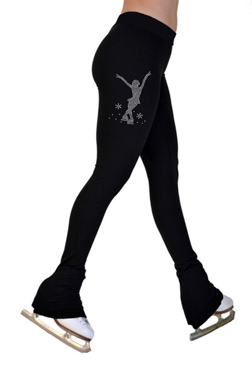 P22 All Black 3 Waist Band Figure Skating Pants