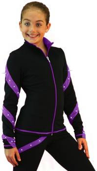 J636F Fleece Figure Skating Jacket with Crystals J636F Fleece Figure Skating Jacket with Crystals
