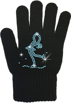 Ice Skating Gloves - GV22/Mini Lay-Back Skater Crystals
