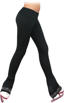 PS735 Solid Over-the-hill Skate Elite Figure Skating Pants with Front Pocket and Crisscross Crystal PS735 Solid Over-the-hill Skate Elite Figure Skating Pants with Front Pocket and Crisscross Crystal