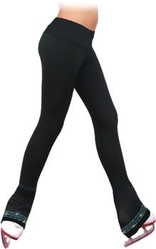 PS735 Solid Over-the-hill Skate Elite Figure Skating Pants with Front Pocket and Crisscross Crystal PS735 Solid Over-the-hill Skate Elite Figure Skating Pants with Front Pocket and Crisscross Crystal