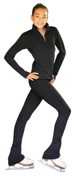 ChloeNoel PS735 Solid Over-the-hill Skate Elite Figure Skating Pants with Front Pocket