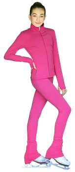 ChloeNoel PS735 Solid Over-the-hill Skate Elite Figure Skating Pants with Front Pocket 2nd view