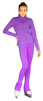 ChloeNoel PS735 Solid Over-the-hill Skate Elite Figure Skating Pants with Front Pocket 3rd view