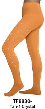 Footed Ice Skating Tights 8830 with Crystals