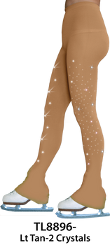 ChloeNoel Over the Boot Ice Skating Tights 8832 with Crystals