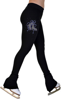 ChloeNoel P22 All Black 3Inch Waist Band Skate Figure Skating Pants ChloeNoel P22 All Black 3Inch Waist Band Skate Figure Skating Pants