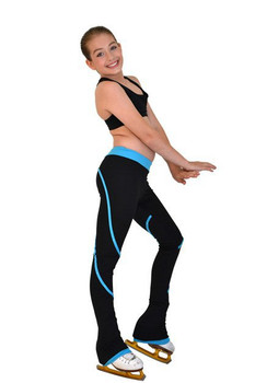 ChloeNoel P76 Heavy Poly Spandex Pipings Swirl Skate Figure Skating Pants 4th view ChloeNoel P76 Heavy Poly Spandex Pipings Swirl Skate Figure Skating Pants 4th view