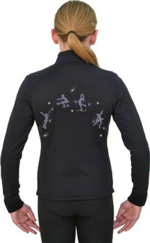 J11 Solid Polar Fleece Fitted Figure Skating Jacket w/ Group Arc AB Crystals J11 Solid Polar Fleece Fitted Figure Skating Jacket w/ Group Arc AB Crystals
