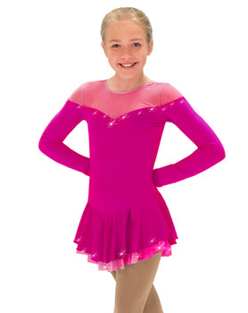 DLS905 Long Supplex Body Mesh Dresses (Candy Pink) DLS905 Long Supplex Body Mesh Dresses (Candy Pink)