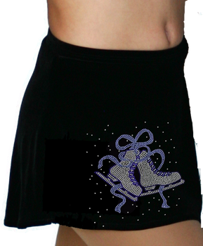 ChloeNoel K01 Aline Skate Skirt w/ Mini Blue Ribbon Crystals ChloeNoel K01 Aline Skate Skirt w/ Mini Blue Ribbon Crystals
