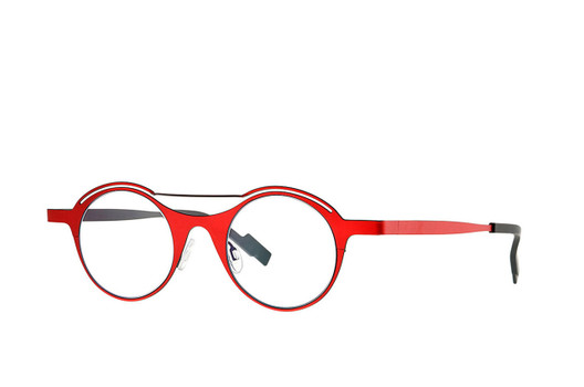 NICE THEO SHAPE Rx Eyeglasses FRAMES 449 Red Blue Cat Eye Belgium