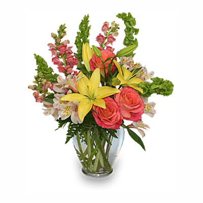 CASCADING SPLENDOR Flower Arrangement Winnipeg Florist Dragonfly Flowers