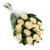 Dozen White Roses with Greens